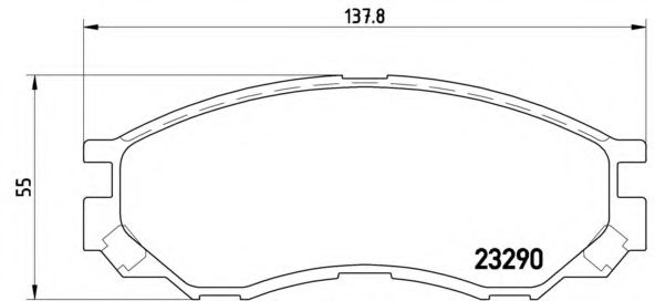 Колодки тормозные дисковые | перед | - Brembo P 54 020