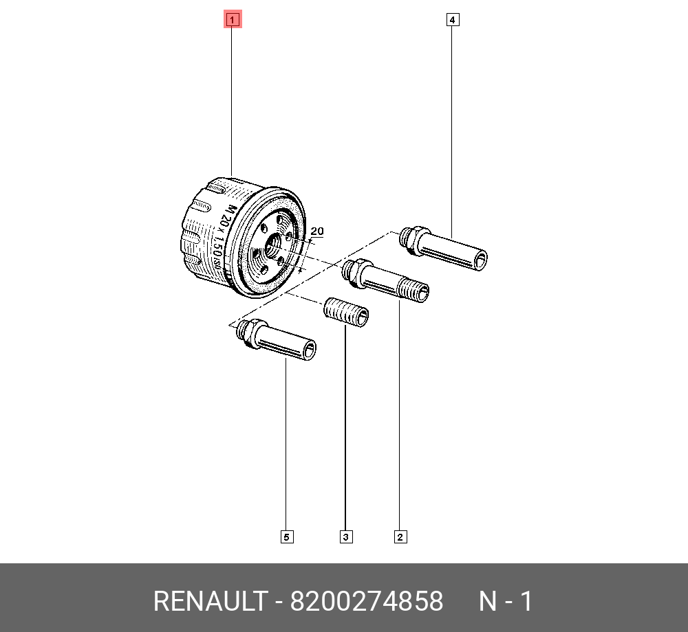 Фильтр масляный - Renault 8200 274 858