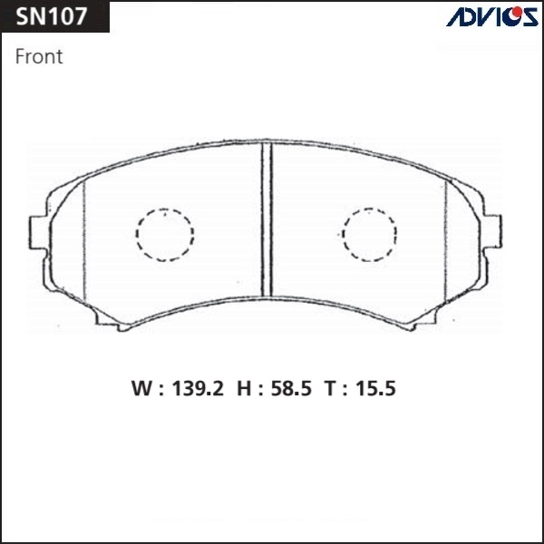 Дисковые тормозные колодки - ADVICS SN107