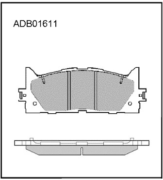 Колодки тормозные дисковые | перед | - Allied Nippon ADB01611