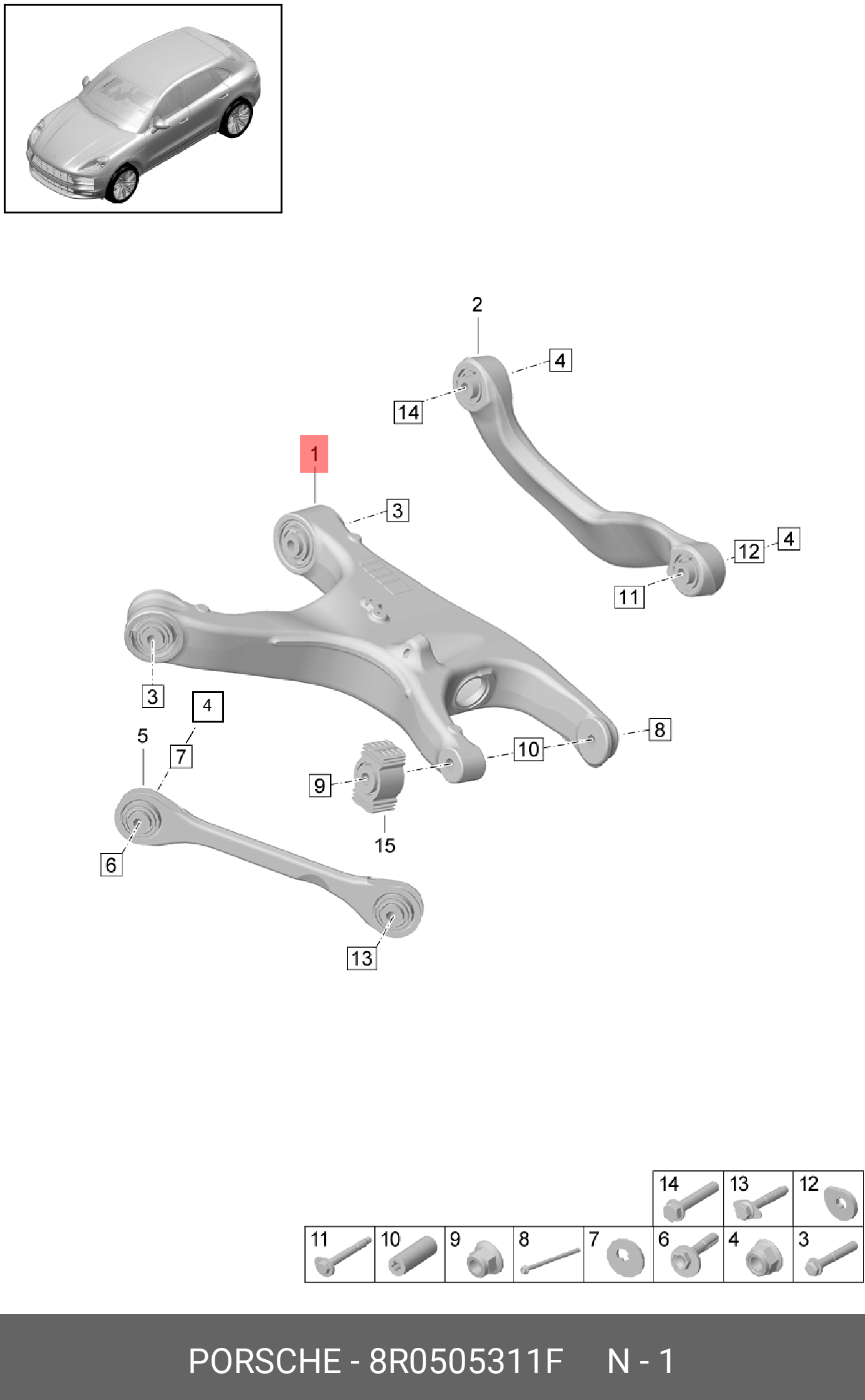Рычаг подвески - VAG 8R0 505 311 F