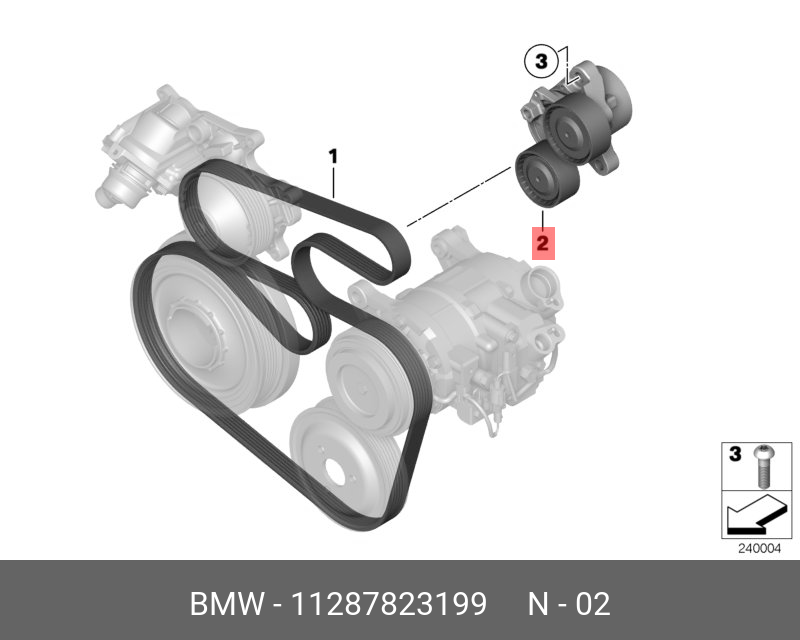 Натяжитель приводного ремня - BMW 11 28 7 823 199