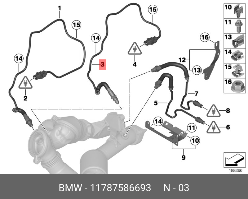 Датчик кислородный - BMW 11 78 7 586 693