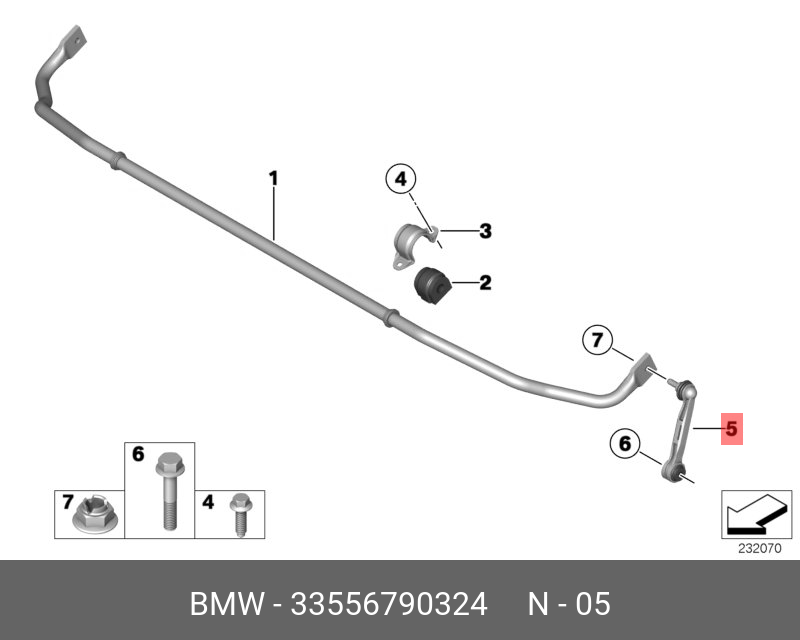 Стойка стабилизатора | зад прав/лев | - BMW 33 55 6 790 324