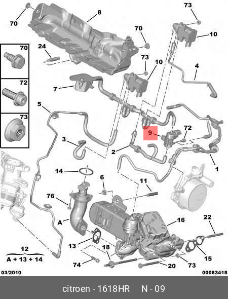 Преобразователь давления - Citroen/Peugeot 1618.HR