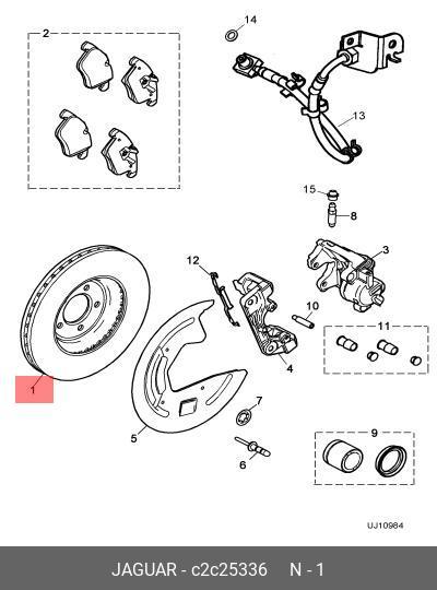 Bremsscheibe | перед | - Jaguar C2C25336