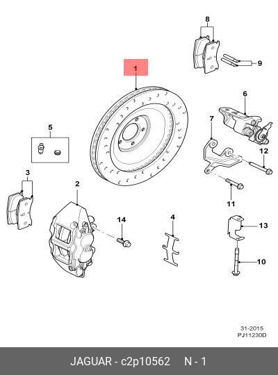 Bremsscheibe | зад | - Jaguar C2P10562