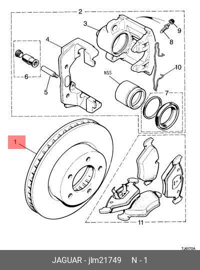 Bremsscheibensat - Jaguar JLM21749