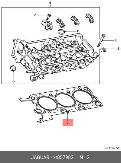 Zylinderkopfdich - Jaguar XR857982