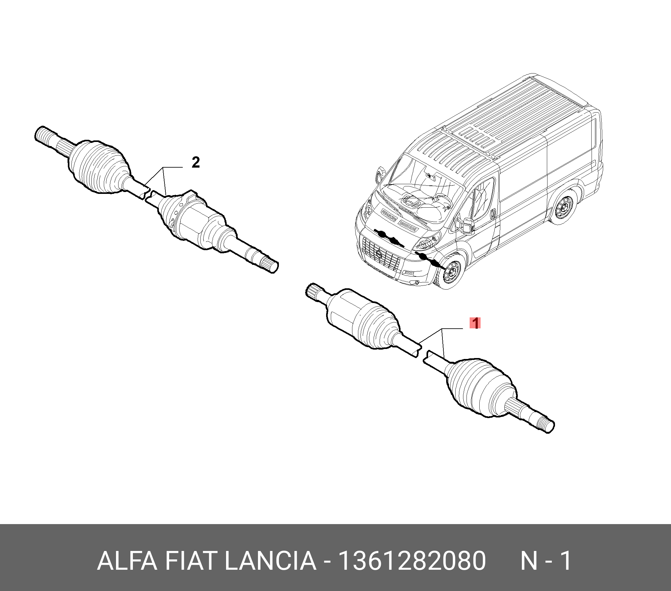 Шрус внешний | перед | - Fiat/Alfa/Lancia 1 361 282 080