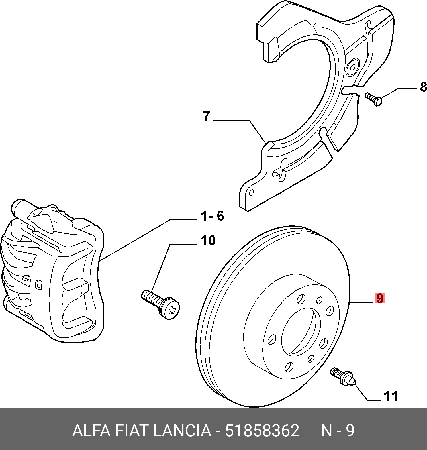 Тормозной диск | перед | - Fiat/Alfa/Lancia 5 185 8362