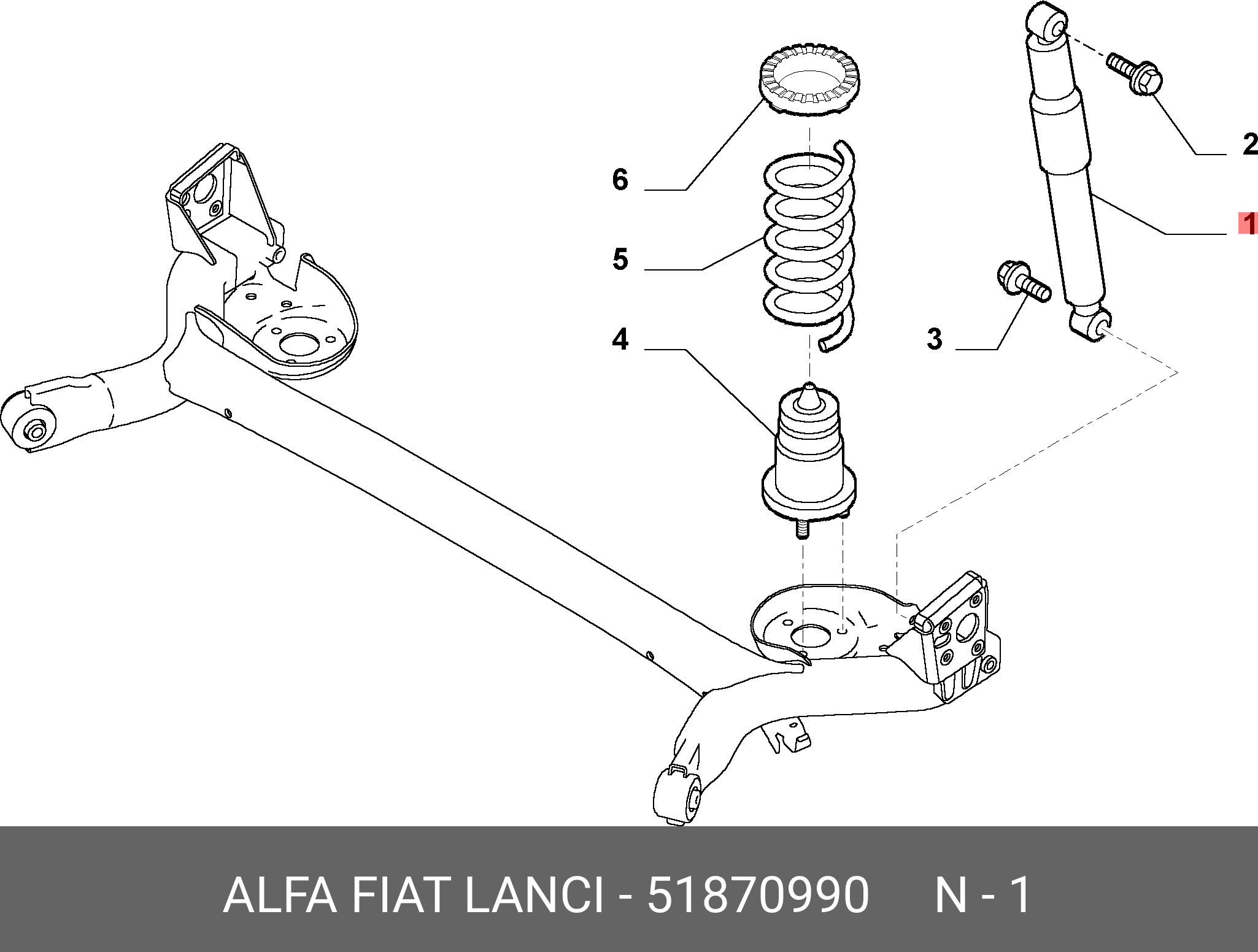 Амортизатор | зад | - Fiat/Alfa/Lancia 5 187 0990