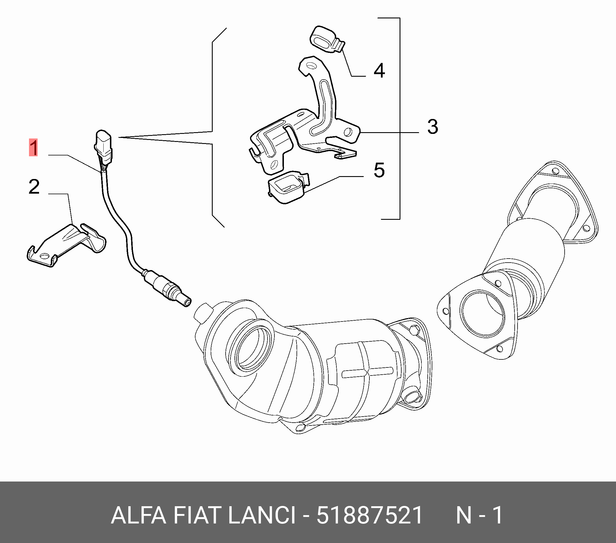 Лямбда зонд - Fiat/Alfa/Lancia 5 188 7521
