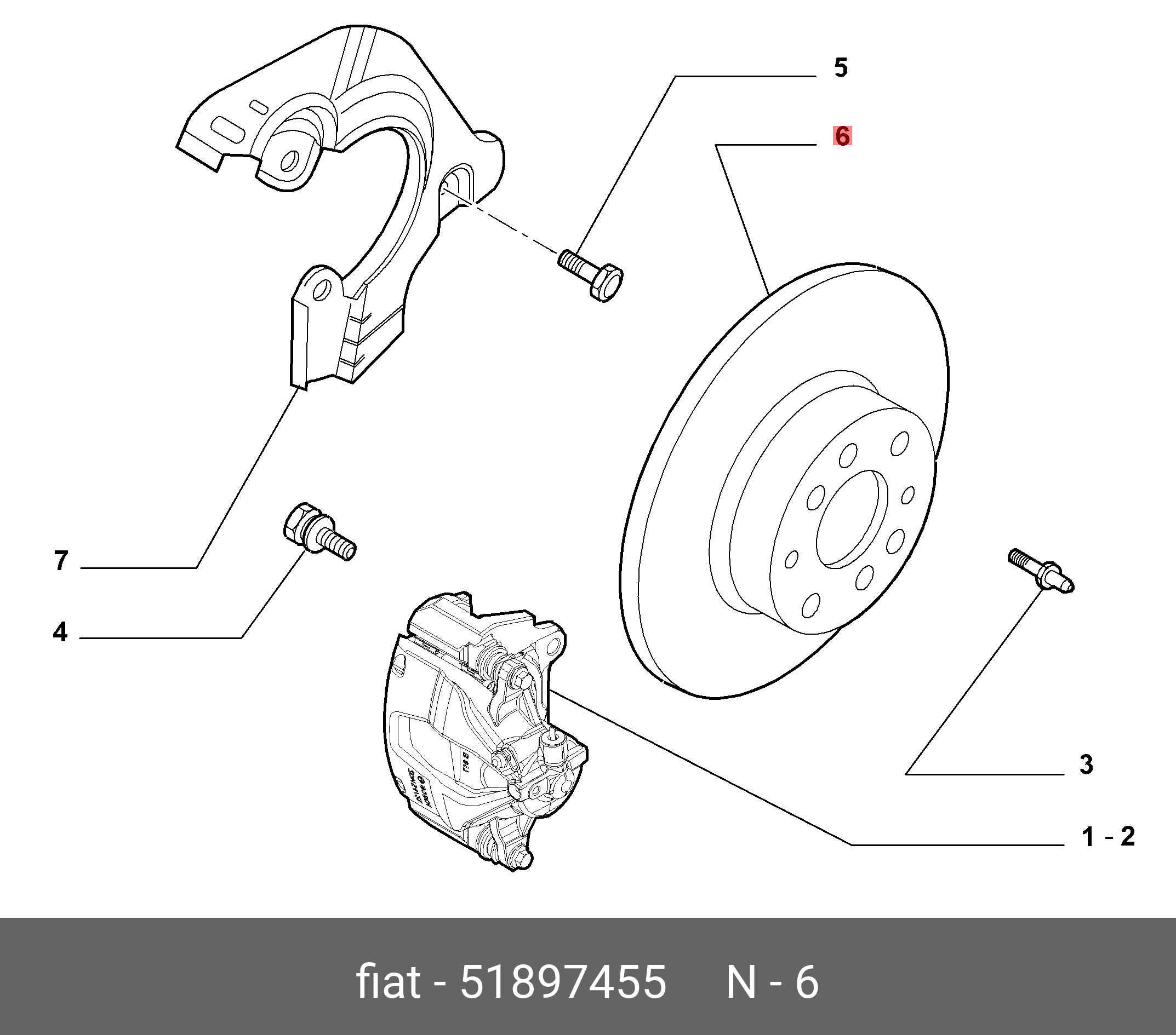 Тормозной диск | перед | - Fiat/Alfa/Lancia 5 189 7455