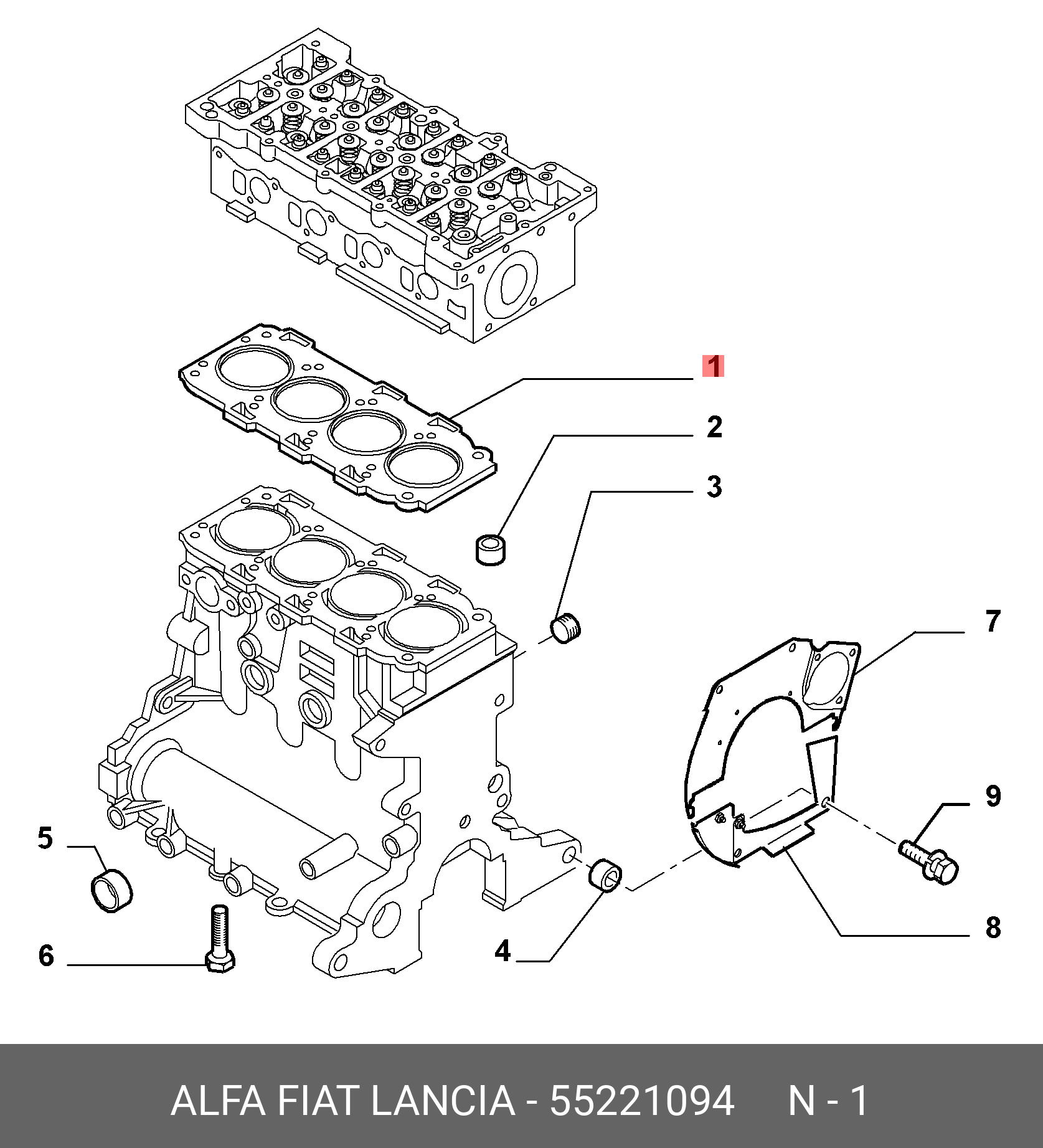 Уплотнение головки sp 0,92 - Fiat/Alfa/Lancia 5 522 1094