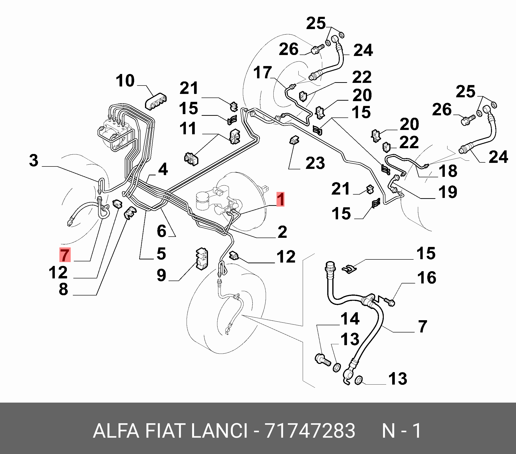 Датчик кислородный - Fiat/Alfa/Lancia 7 174 7283