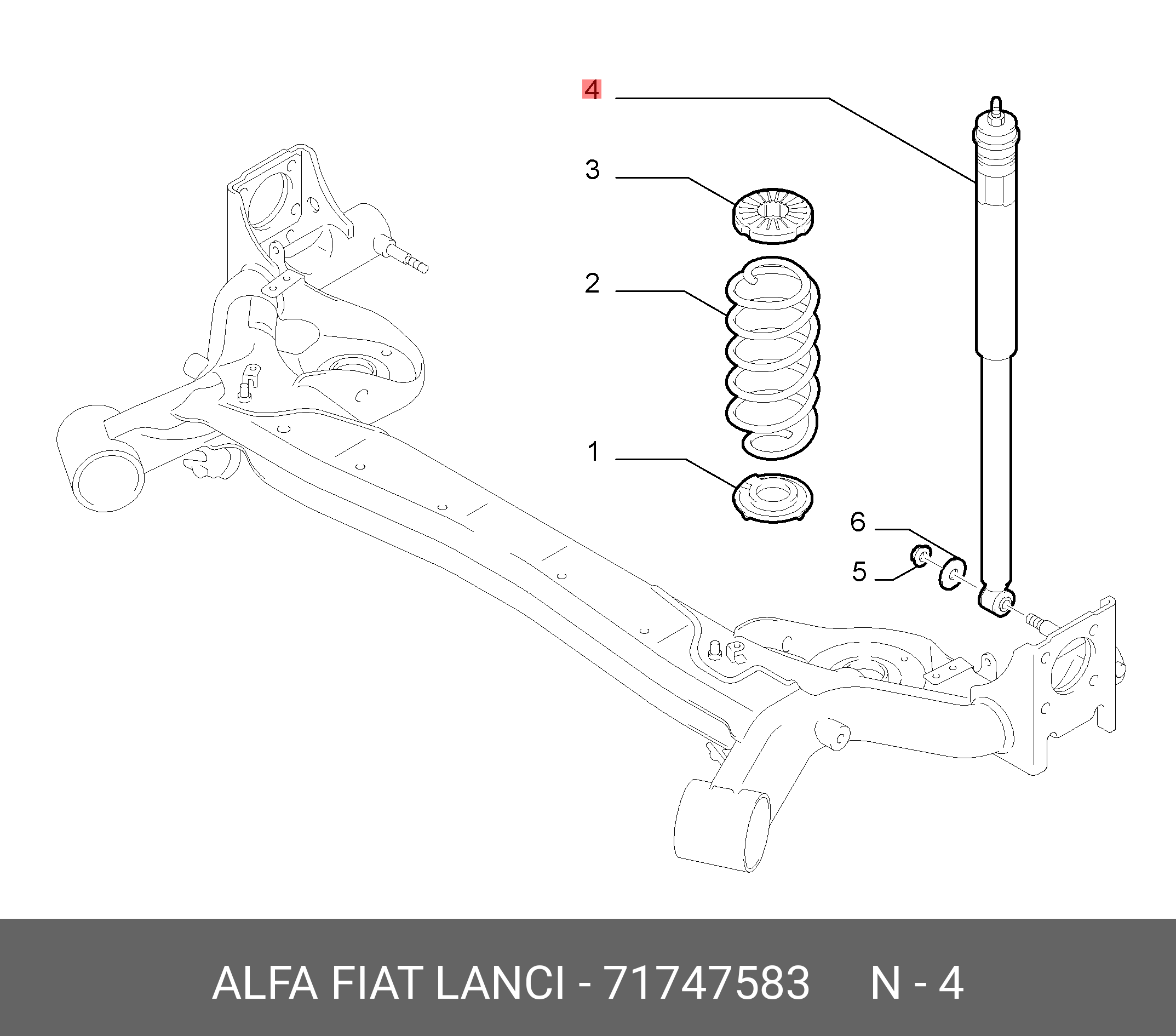 Амортизатор | зад | - Fiat/Alfa/Lancia 7 174 7583