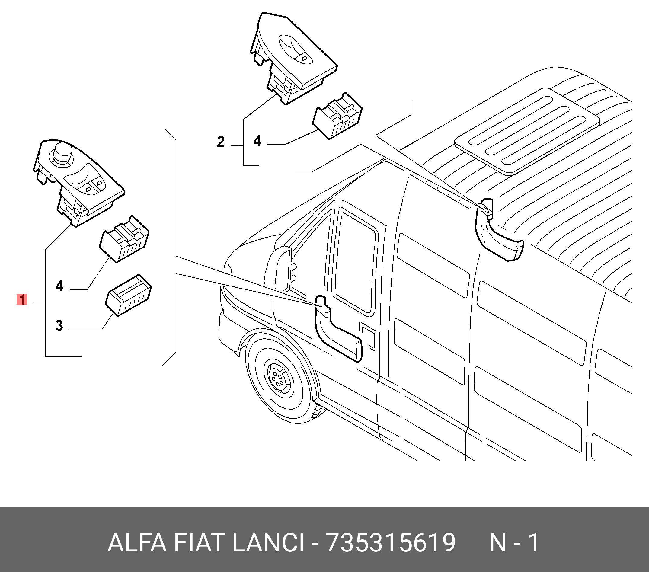 Декоративная накладка sn | перед лев | - Fiat/Alfa/Lancia 735315619