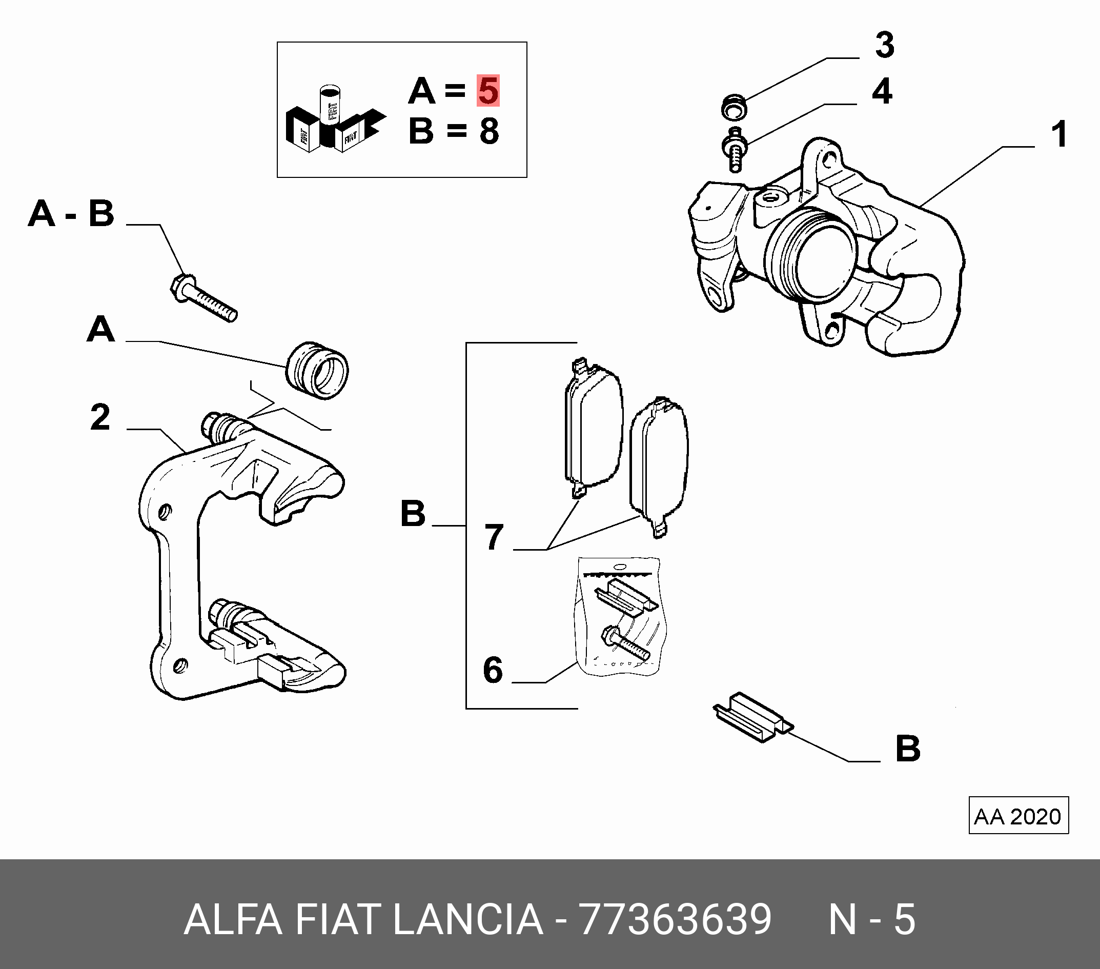 Колодки тормозные дисковые | зад | - Fiat/Alfa/Lancia 7 736 3639