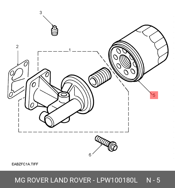 Фильтр масляный - Land Rover LPW100180L