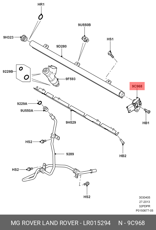 Kraftstoffdruckregler - Land Rover LR015294