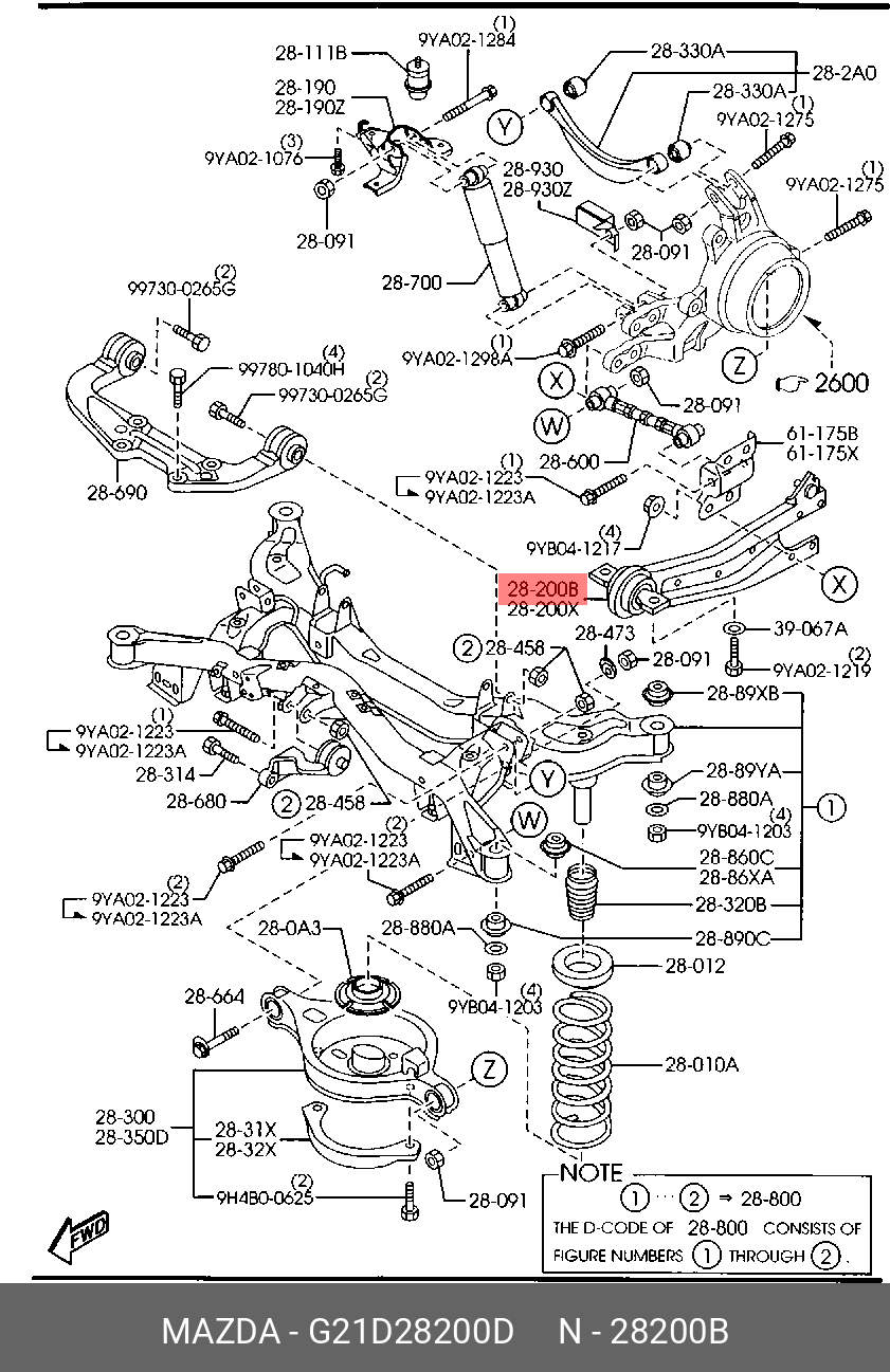 Кулак поворотный | зад | - Mazda G21D-28-200D
