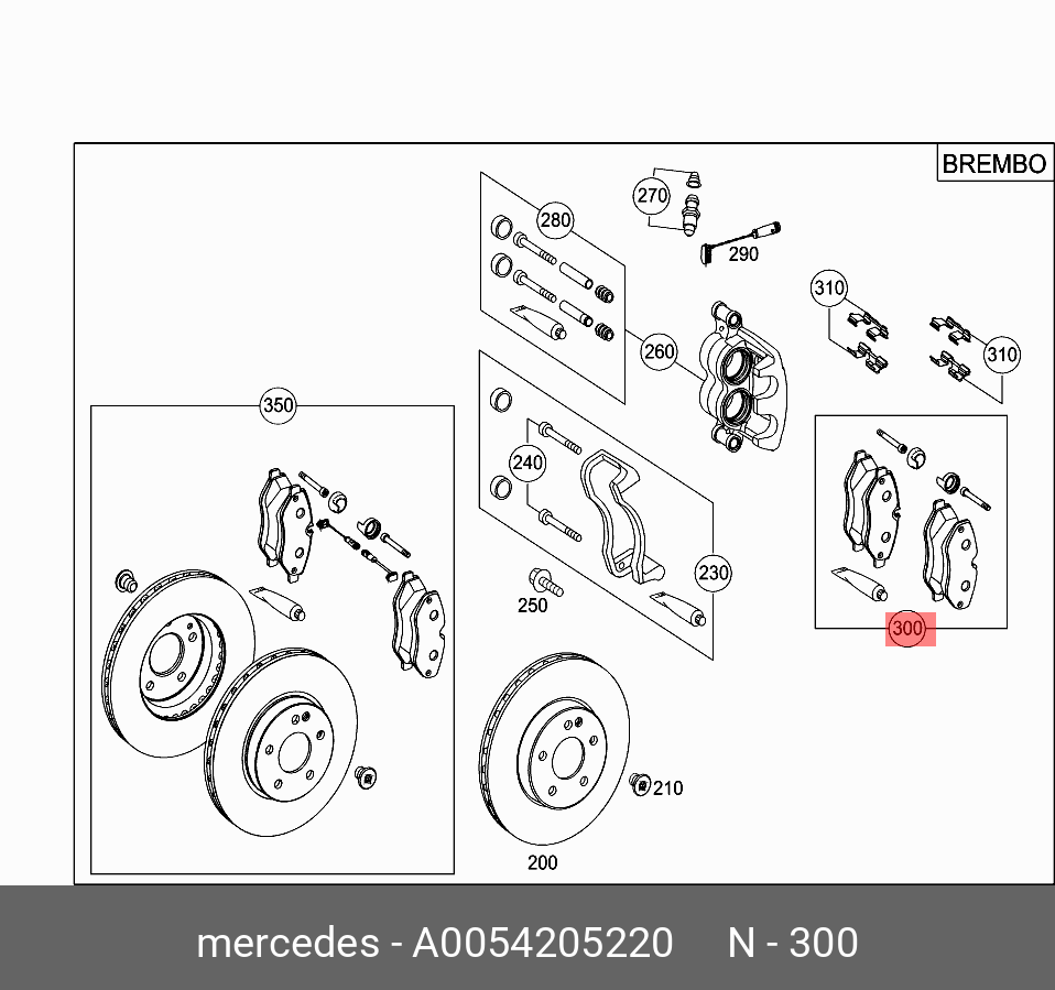 Колодки тормозные дисковые | перед | - Mercedes A 005 420 52 20