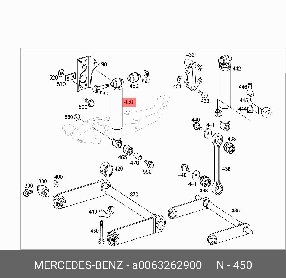 Амортизатор подвески | зад | - Mercedes A 006 326 29 00
