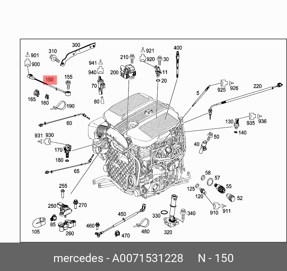 Датчик детонации - Mercedes A 007 153 12 28