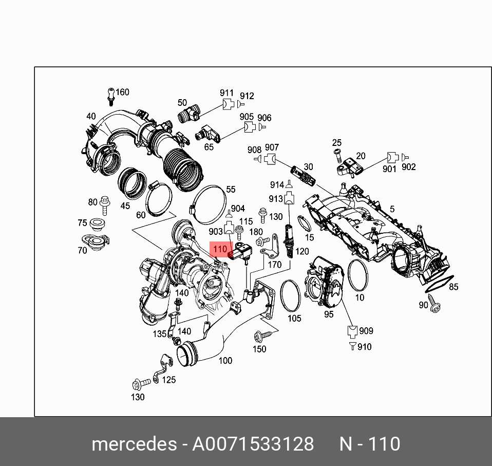 Датчик давления / drucksensor - Mercedes A 007 153 31 28
