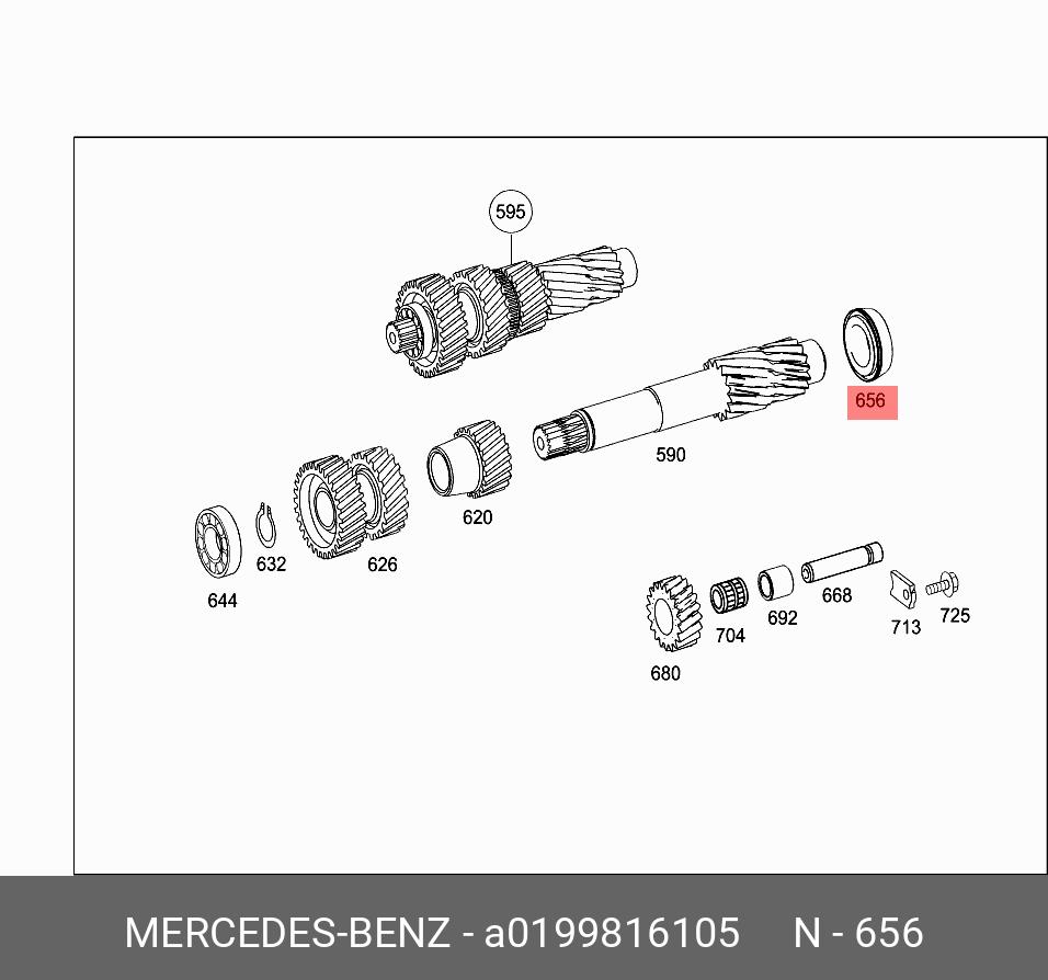 Подшипник ступицы колеса - Mercedes A 019 981 61 05