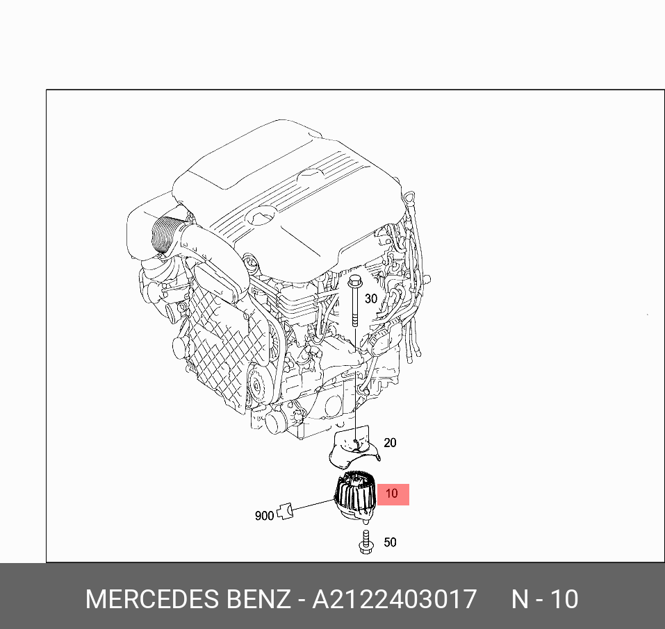 Подушка двигателя | лев | - Mercedes A 212 240 30 17