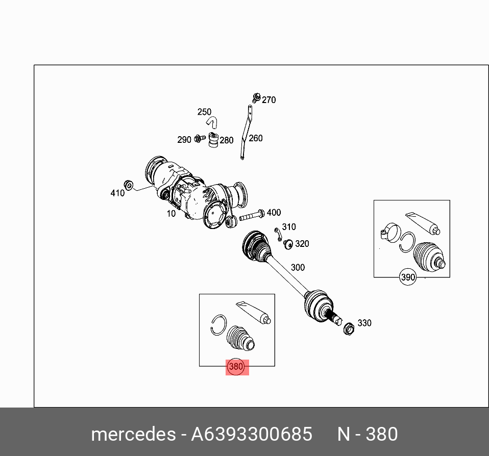 Пыльник внутренний/ts manschette - Mercedes A 639 330 06 85
