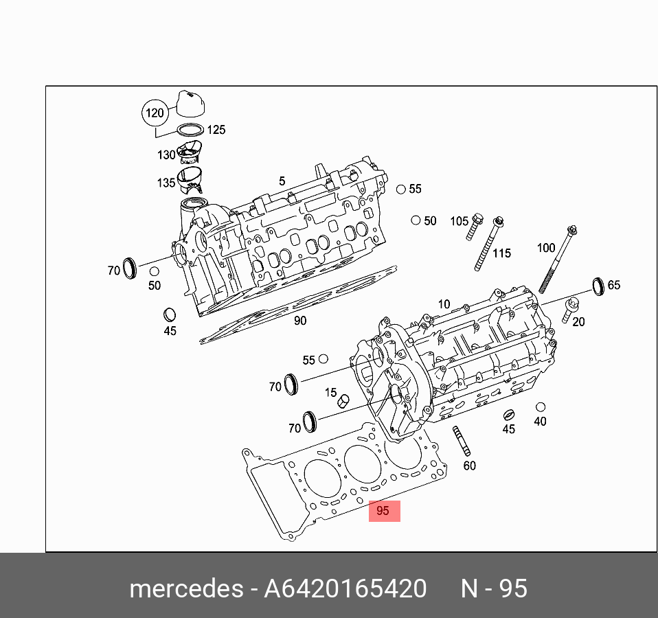 Прокладка ГБЦ - Mercedes A 642 016 54 20