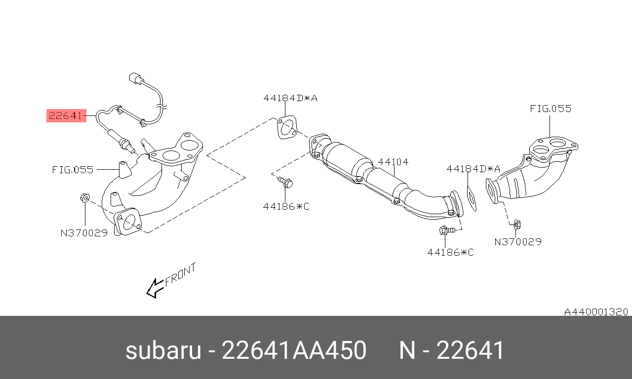 Датчик кислородный - Subaru 22641-AA450