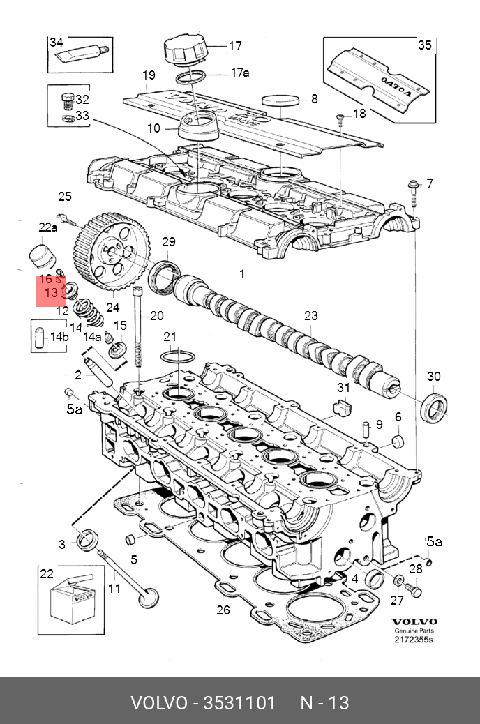 Подвеска, двигатель - Volvo 3531101