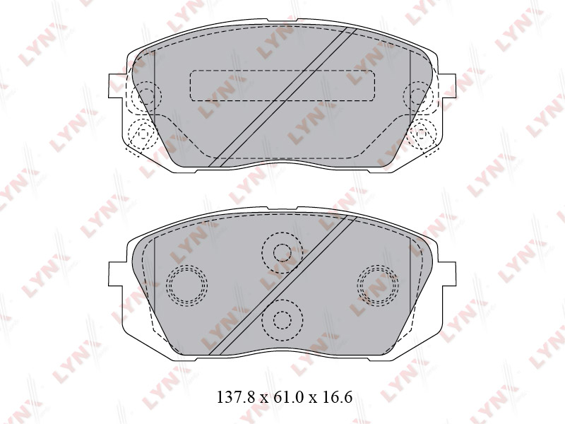 Колодки тормозные дисковые | перед | - LYNXauto BD-3621