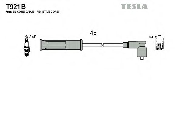 Комплект высоковольтных проводов - Tesla T921B