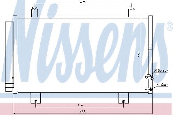 Радиатор кондиционера - Nissens 940261