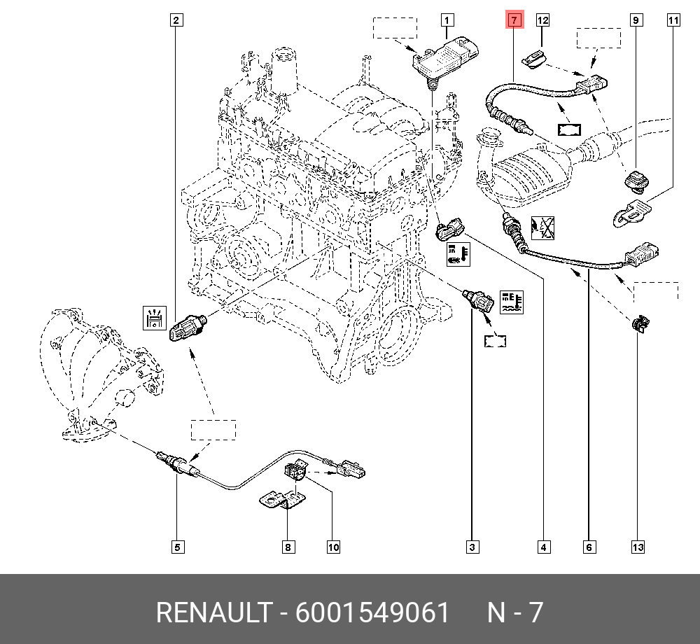 Датчик кислородный - Renault 6001 549 061