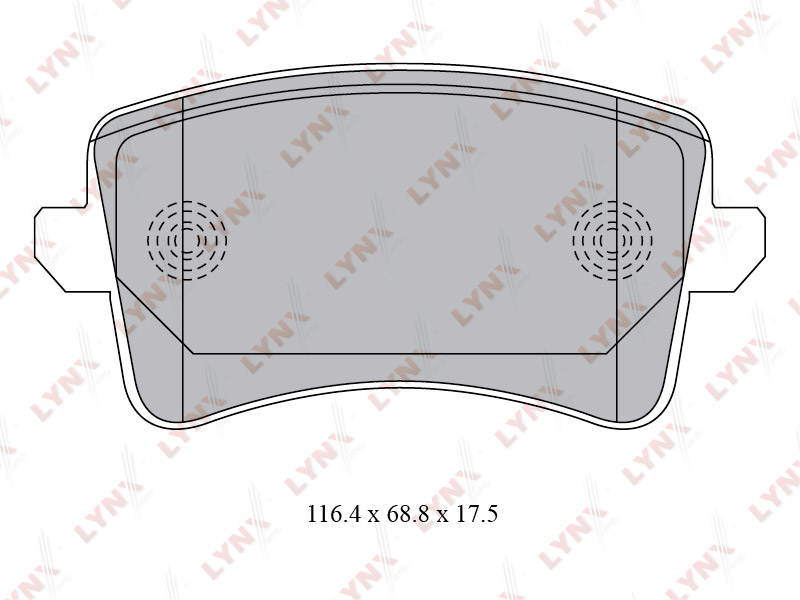 Колодки тормозные дисковые | зад | - LYNXauto BD-1223
