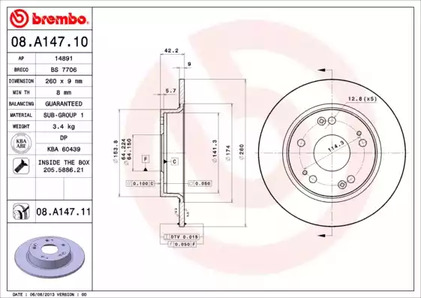 Диск тормозной Standard | зад |