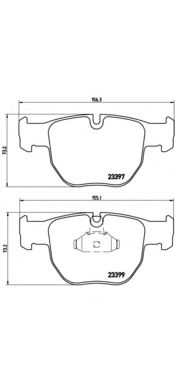Колодки тормозные дисковые | перед | - Brembo P 44 012