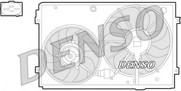 Электродвигатель вентилятора радиатора  - Denso DER32011