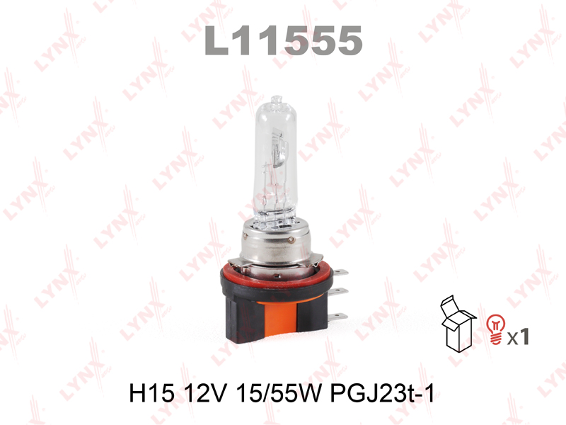 Лампа H15 12V 15/55w PGJ23t-1 - LYNXauto L11555