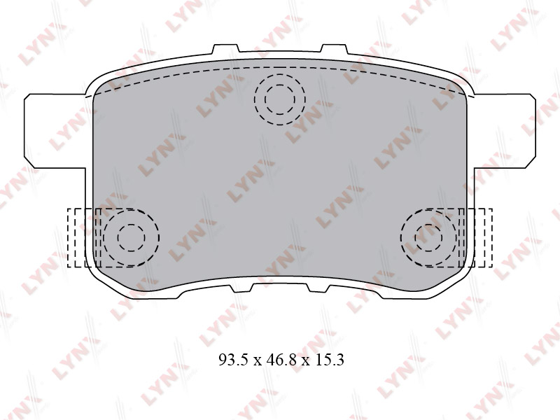 Колодки тормозные дисковые | зад | - LYNXauto BD-3431