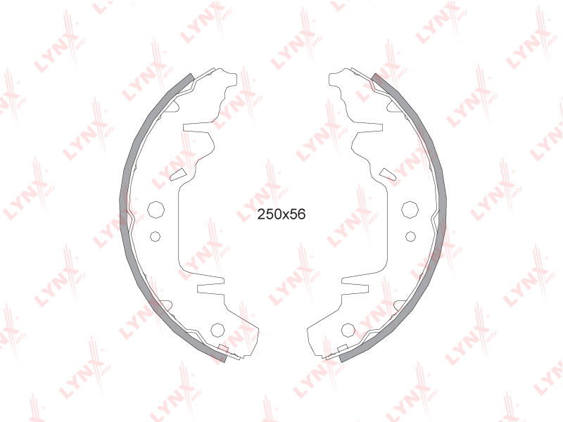 Колодки тормозные барабанные | зад | - LYNXauto BS-4401