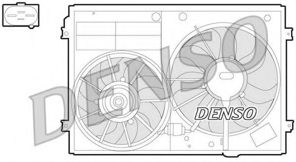 Электродвигатель вентилятора радиатора  - Denso DER32012