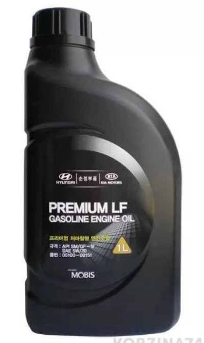 5w-20 Premium LF API sm/gf-4, 1л (синт. мотор. масло) - Hyundai/Kia 05100-00151