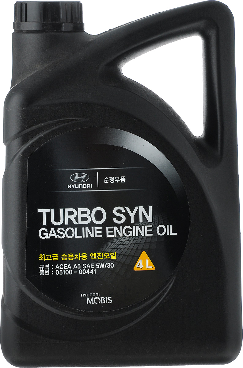 5W-30 Turbo SYN Gasoline API SM/CF-4, ILSAC GF-4, ACEA A3, 4л (синт. мотор. масло) - Hyundai/Kia 05100-00441